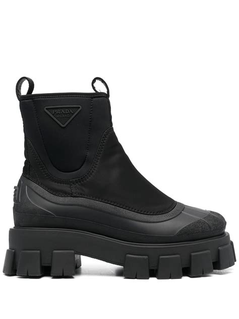 prada padded nylon booties|monolith re nylon gabardine boots.